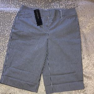 Dark blue/ white checkered shorts